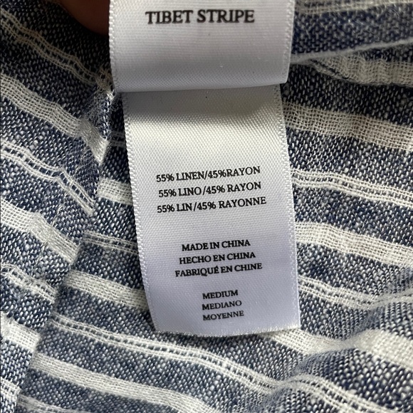 Rails Jasmine Tibet Stripe Navy and White Linen Dress - Picture 12 of 12